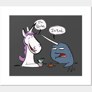 Unicorn Vs Narwhal Posters and Art